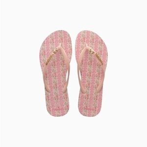 LoveShackFancy X Havaianas Girls Strawberry Macaroon Flip Flops